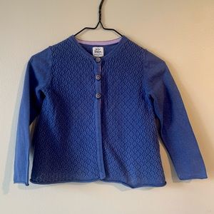 Mini Boden Cardigan Sweater Girls 3-4Y, Blue/Slate